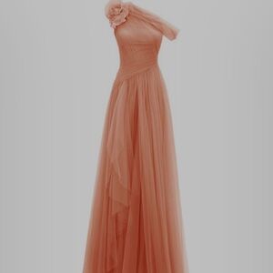 Gemy Maalouf Long Dress With Flower Design